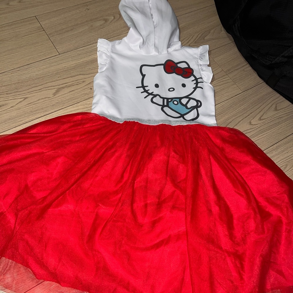 Hello Kitty Kids Costume with Red Skirt and White Top